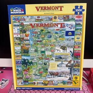 White Mountain Vermont Puzzle - 1000 Pieces - Yellow and Blue